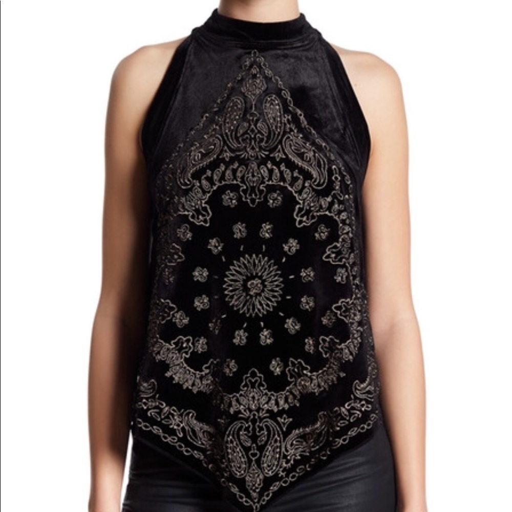 Velvet bandana top